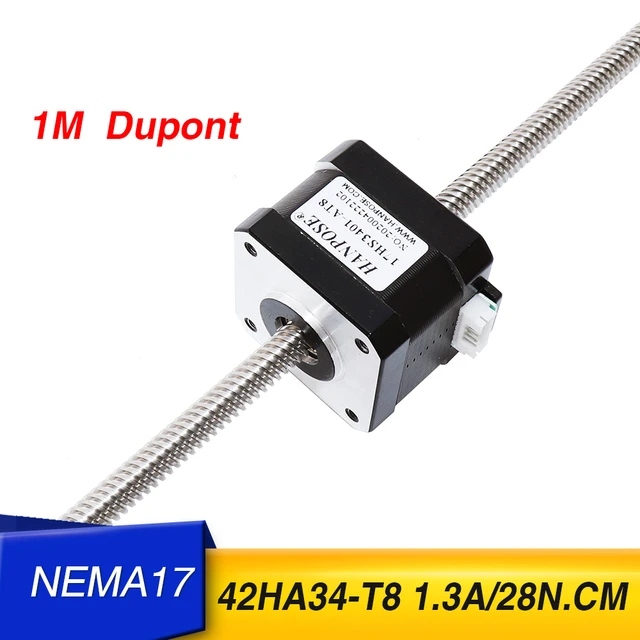 Nema 17を通じてねじステッパモータ42HA34-T8*8 100/200/300/400