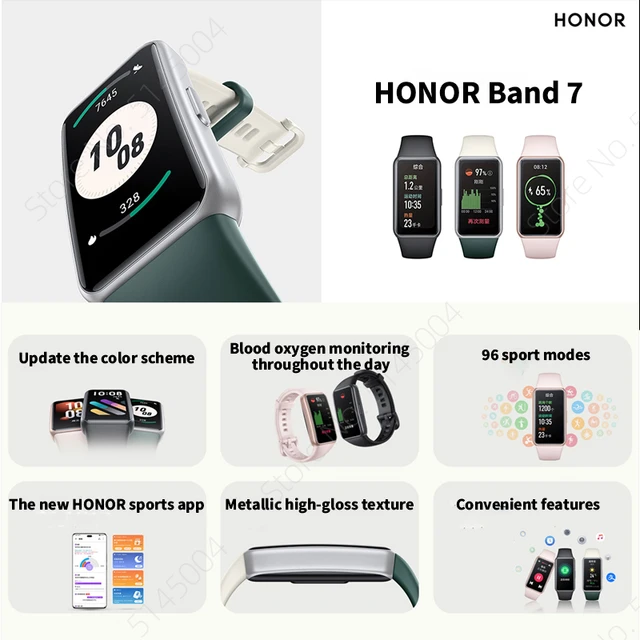 Global Version Honor Band 7 Smart Bracelet 7 1.47'' AMOLED Screen Blood  Oxygen Heart Rate Monitor Smartband 5ATM Waterproof - AliExpress