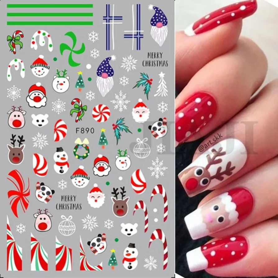 Рисунок 6 - Наклейки для ногтей зимние красные