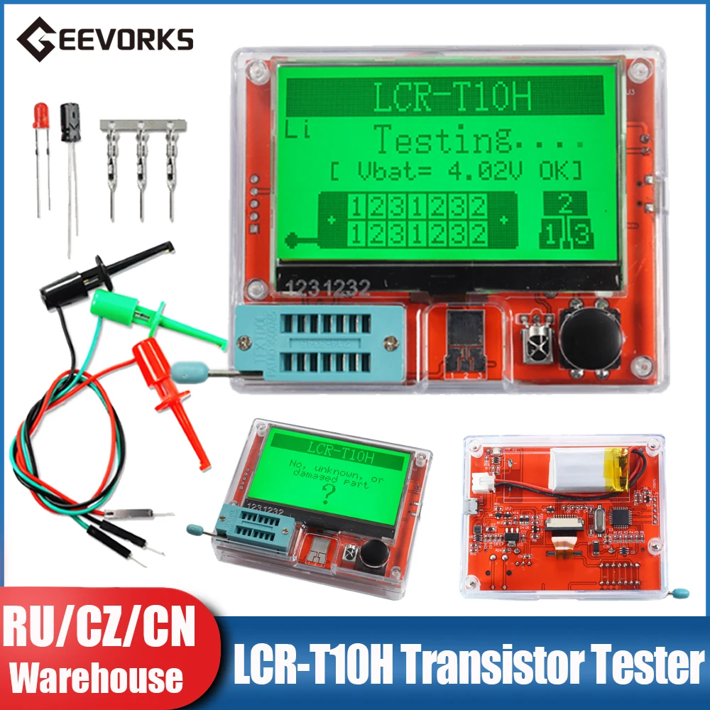 Medidor de transistores de capacitancia multifuncional Lcr-T7