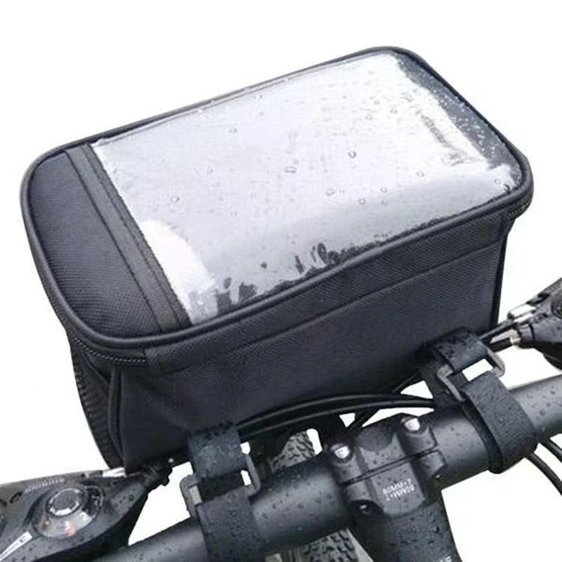 Borsa Anteriore per Manubrio Bicicletta, Borsa per Telefono da Ciclismo Outdoor, Borsa Anteriore per Skateboard, Borsa da Bici - immagine 3