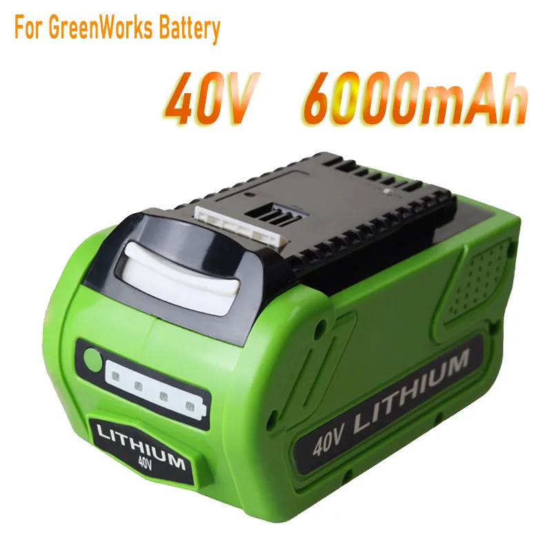 

40V 6000mAh/8000mAh Li-ion Lawn Mower Rechargeable Battery For GreenWorks 40V G-MAX 29252 20202 22262 25312 25322 20642 29462