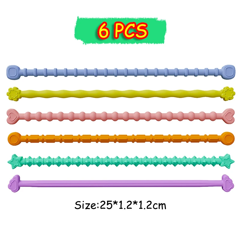 Juguetes para niños, palo para aliviar el estrés con textura de silicona, juego sensorial DIYElastic, palo retorcido col
