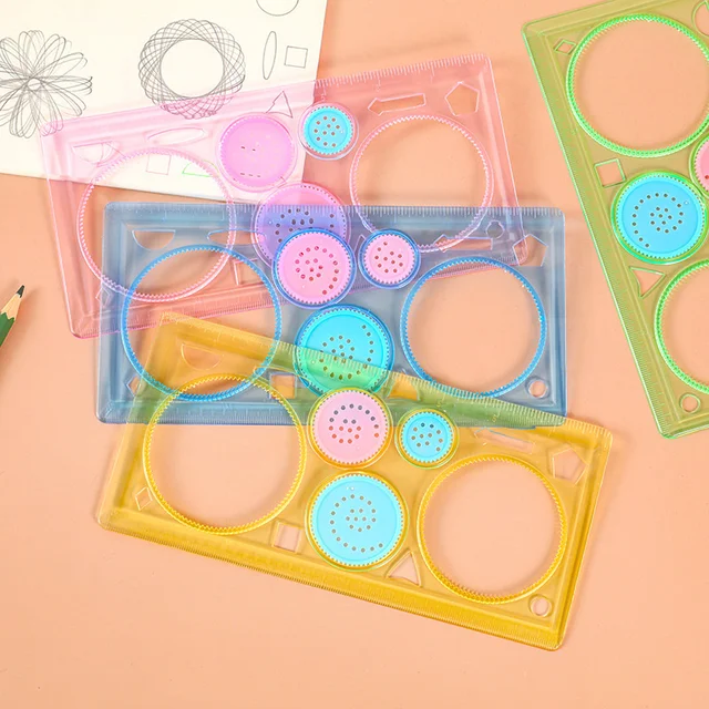 Popular Spirograph Geometric Ruler Children Drafting Toys Multi-function Mathematics Kids Learning Painting Art Tool 2