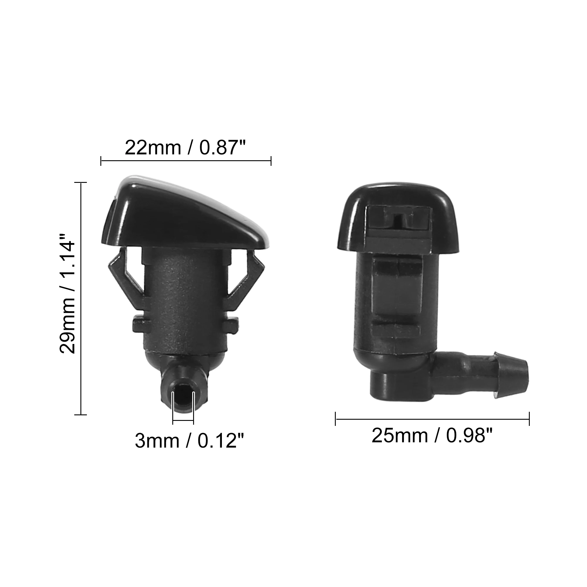 X Autohaux Front Windshield Wiper Nozzles with Gaskets for Toyota Tacoma 1995 1996 1997 1998 1199 2000-2004 Pack of 2