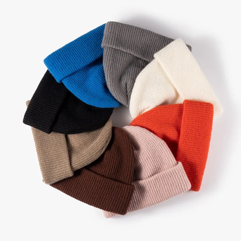 

Autumn and winter new woolen hat women solid color Korean version of the versatile knitted hat cold and warm cold hat