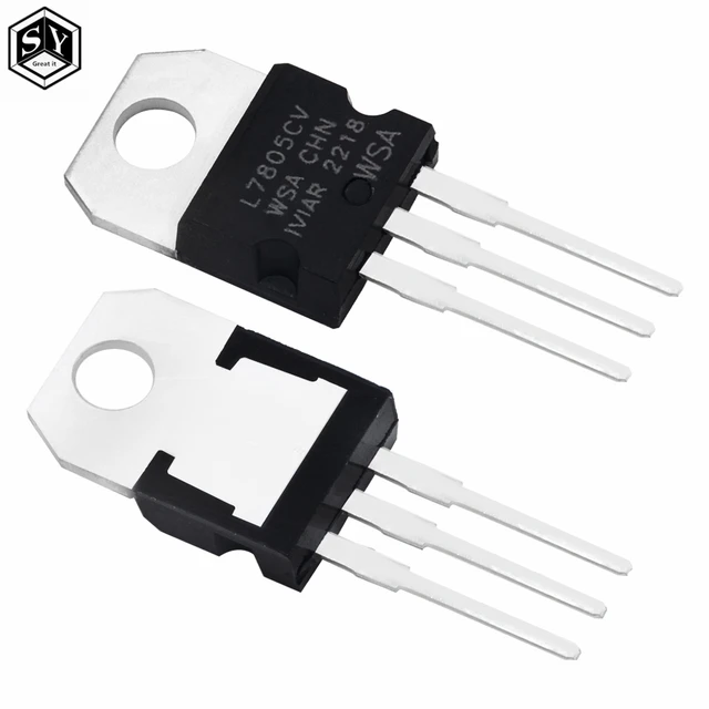 100pcs LM7805 L7805 7805 L7805CV Voltage Regulator IC 5V 1.5A TO-220 -  AliExpress