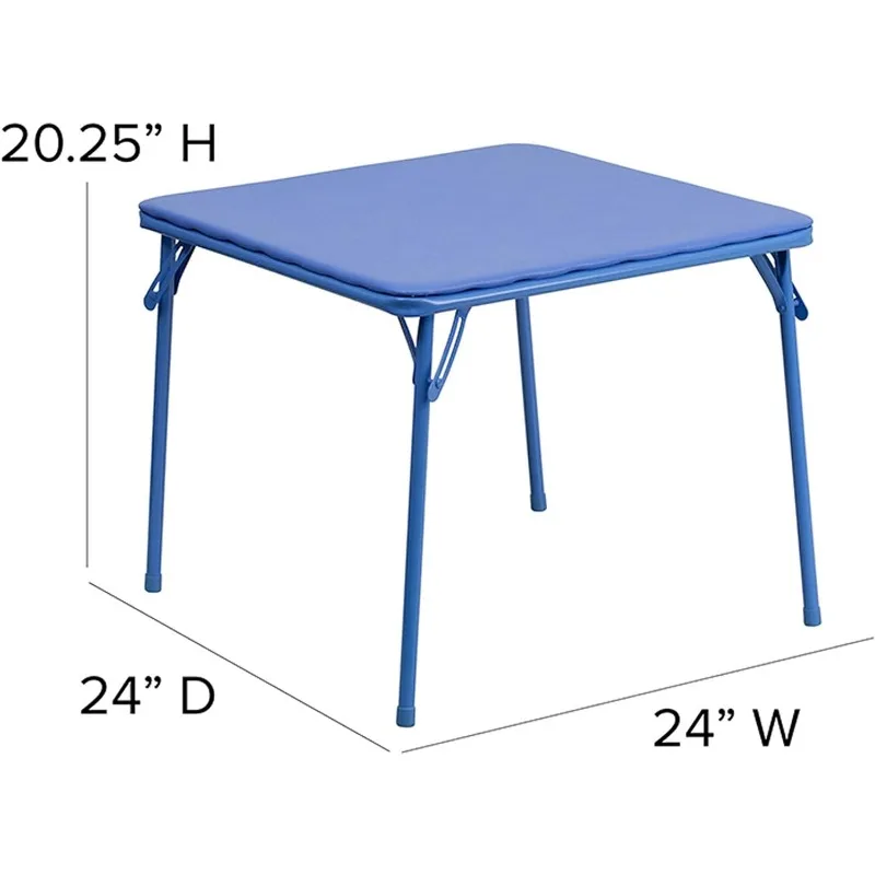 Mindy Kids 5-Piece set Folding Square Table and Chairs Set for Daycare and Classrooms,Children's Activity Table Chairs Set