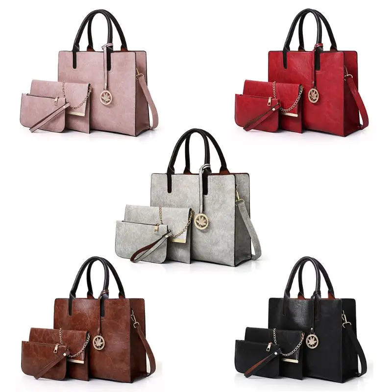 

3 шт./компл. женская кожаная сумка через плечо, сумки с верхней ручкой, сумка Crossbo E74B