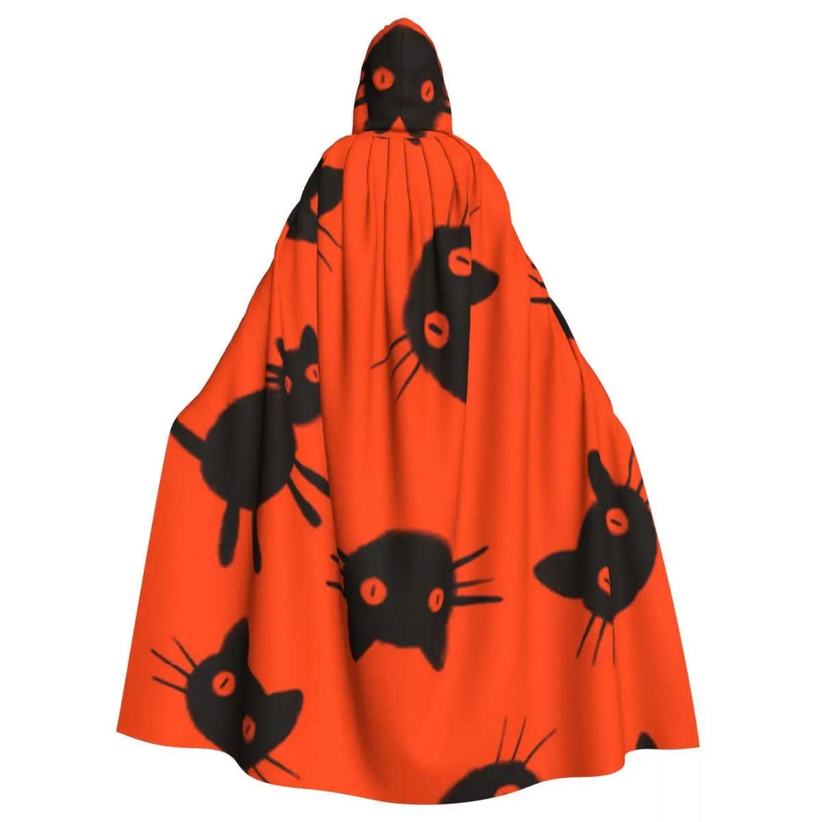 

Witch Cloak Halloween Cats Halloween Cosplay Costume Unisex Adult Cloak Retro Ages Cape
