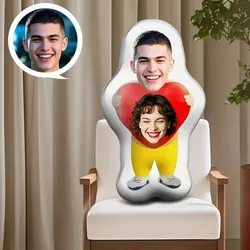 Custom Face Photo Pillow - Unique and Hilarious Personalized Gift - 50cm (Customised pillow)