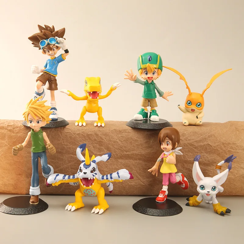 

Digimon Adventure Action Toy Figures Yagami Taichi Gabumon Ishida Yamato Furnishing Articles Hikari Tailmon Doll Model Kid Toy