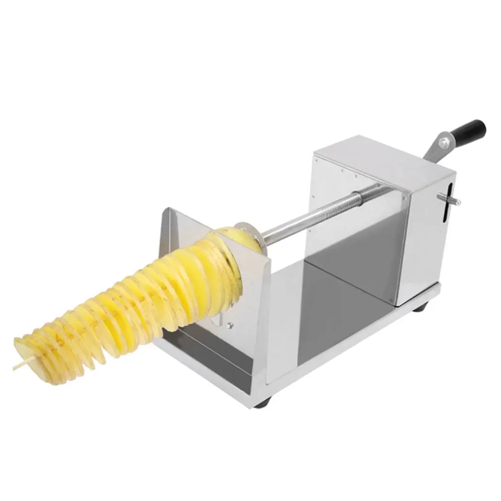 Manual Stainless Steel Twisted Potato Slicer French Fry Vegetable Cutter Spiral for Home Use or at Restaurant Chips Making Tools
