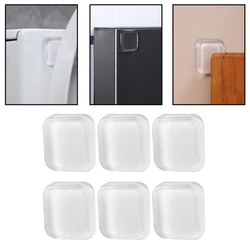6pcs/set Versatile Wall Protectors Clear Square Pads Stick on Rubber Guards Absorb Impacts & Reduce Noise Durable