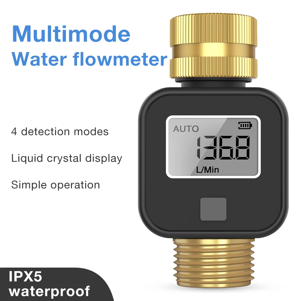 Digital Water Flow Meter IP5X Water Consumption and Flow Rate