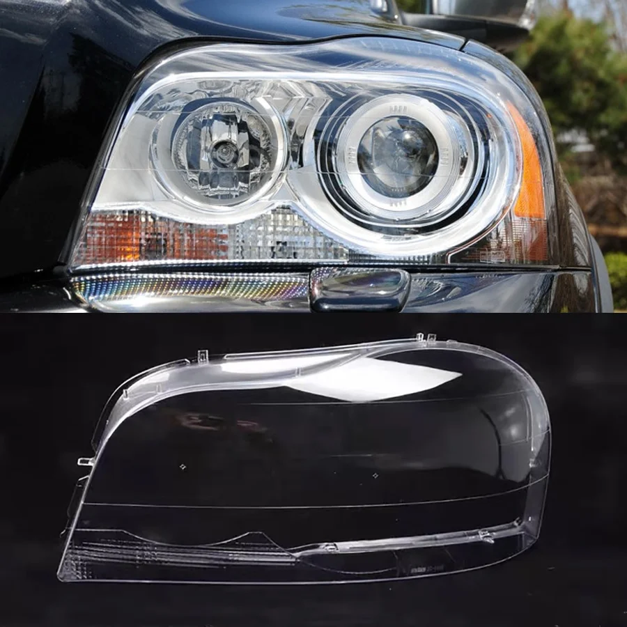 1PcCarHeadlightLensLeftRightFrontLampHeadlampProtectiveShell