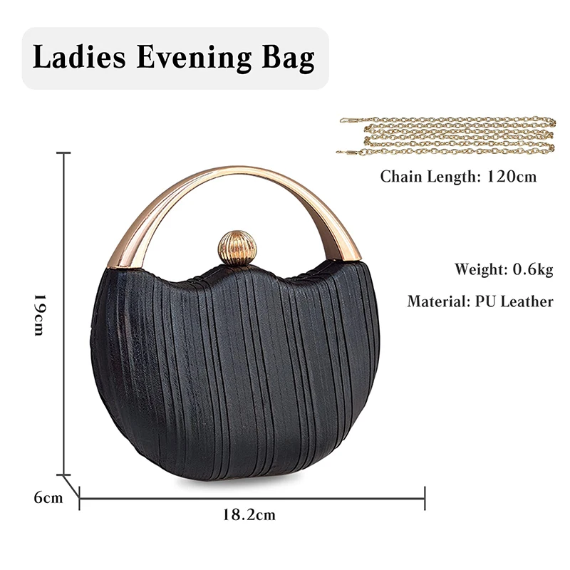 Sequined Acrylic Round Handbag Clutch Purses for Women Evening Bags Sparkling Shoulder Messenger Party Bag Box pochette Femme
