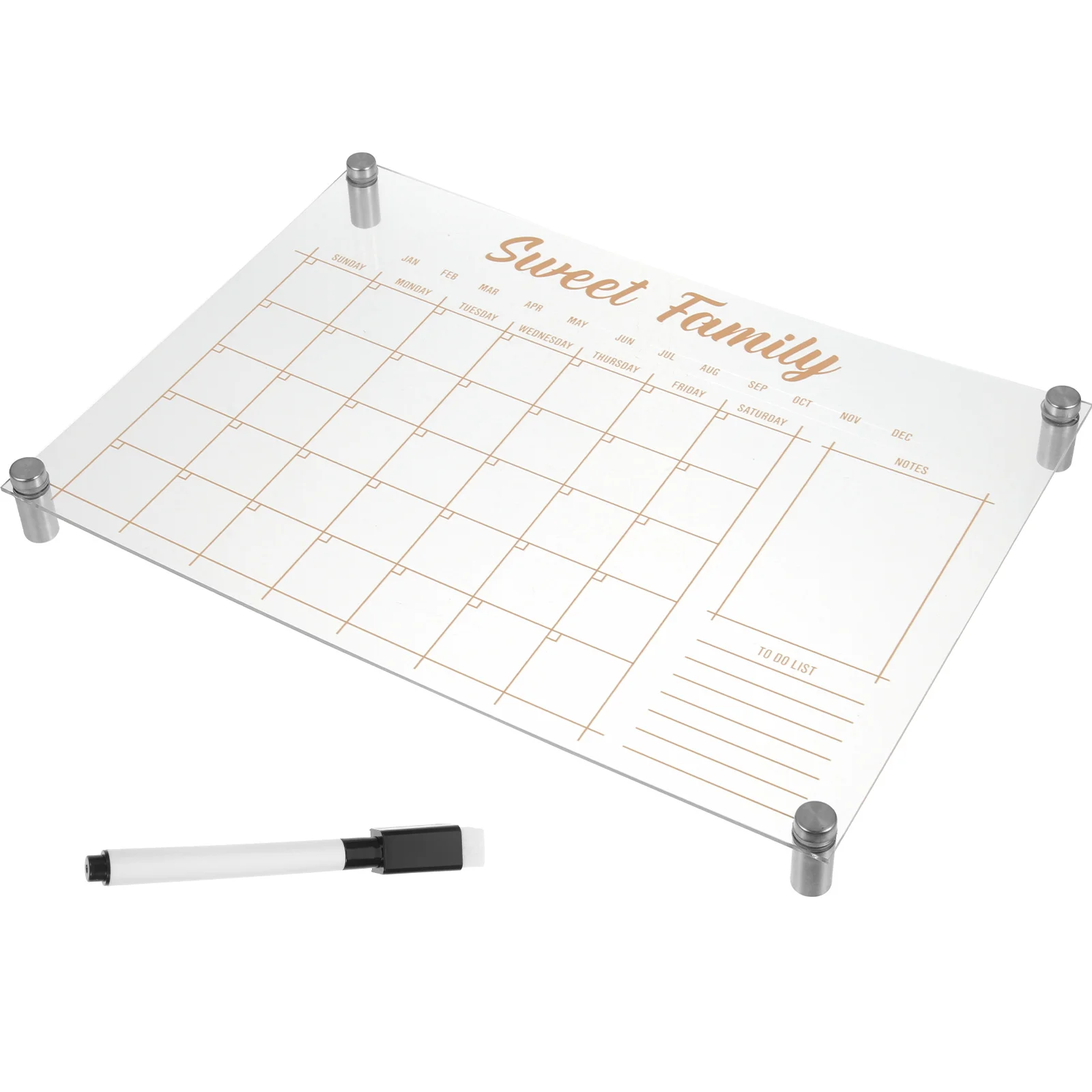 Message Board Clear Marker Acrylic White Board Dry Erase Board Acrylic Board Clear White Board for Office Writing