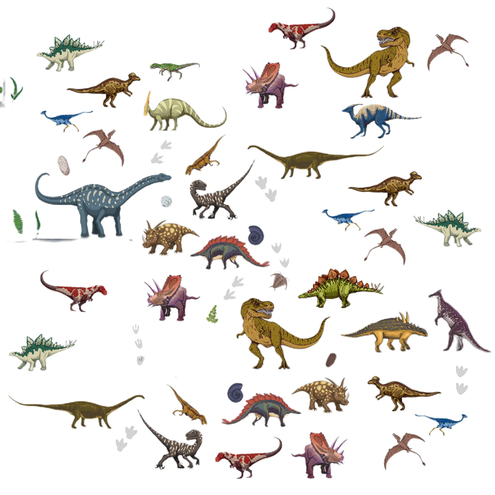 Description Picture 2 of itemEco-friendly Wall Stickers Wall Decals 4 Sheets Dinosaur Decor Glow In The Dark Luminous Stickers Self-adhesive
