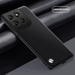 Elegant Plain Leather Phone Case - Premium Protective Cover - Motorola Signature (Carbon fiber)