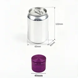 Vibrant 4 - Layer Rainbow Grinder - Aerospace Aluminum with Pollen Catcher (Violet)
