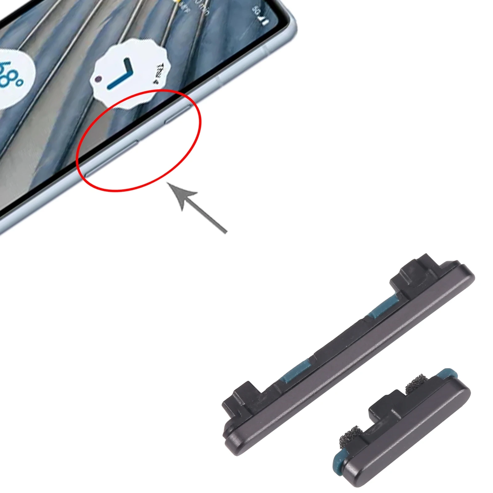 For Google Pixel 7A Power Button + Volume Control Button