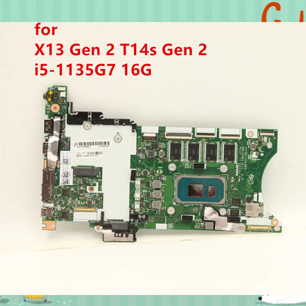 

Used For Lenovo ThinkPad X13 T14s Gen 2 Laptop Motherboard i5-1135G7 16G 5B21H19757 5B21C15908