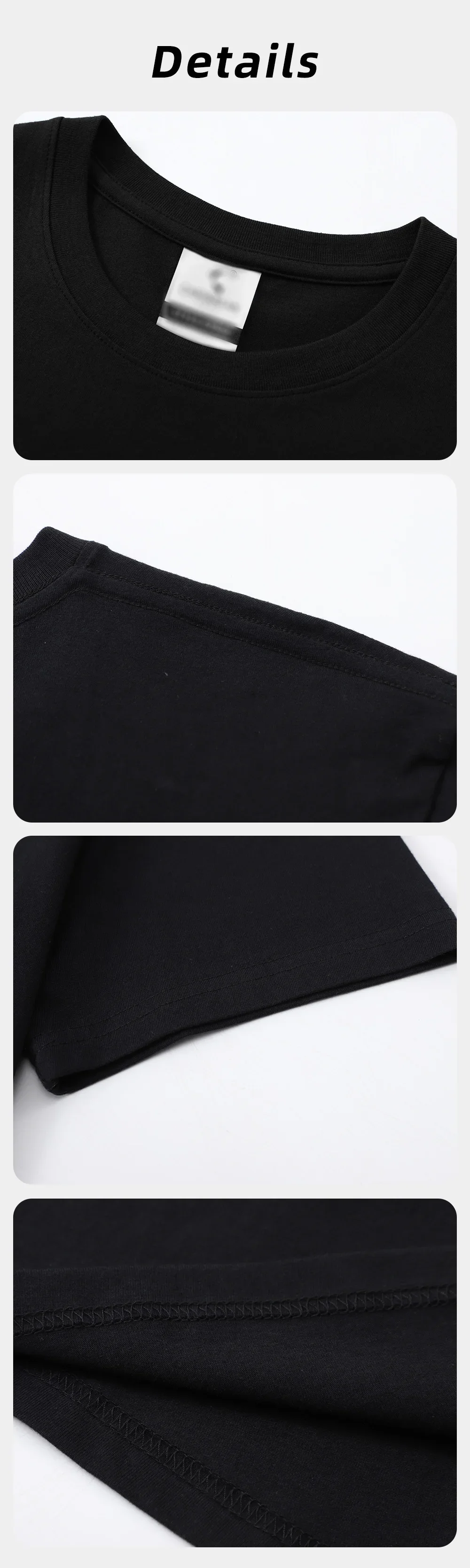 Kostenloses Logo für Damen und Herren, individuelles Bild, T-Shirts, 100 % Baumwolle, 220 g/m2, lässiges Kurzarm-T-Shirt, Enterprise-Team, kulturelle Arbeitskleidung – Detail 8