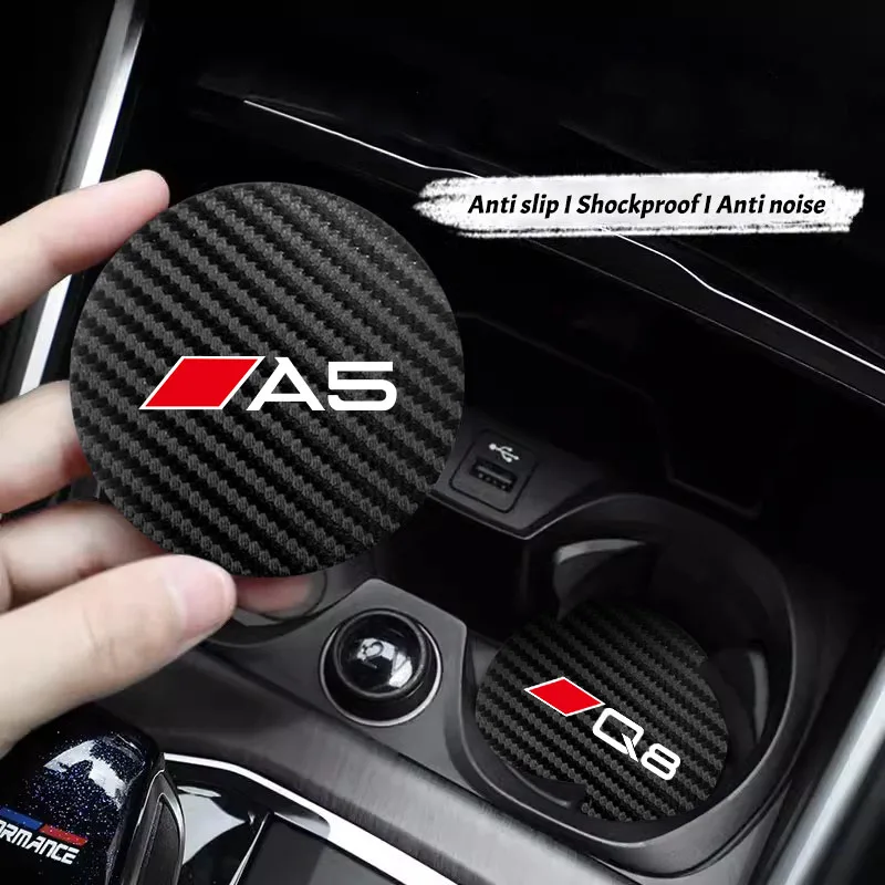 Premium Leather Car Coaster Set - Anti-Slip Water Cup Pads