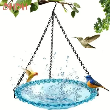 New Bird Flower Shaped Hanging Bird Feeder Birdbath For Garden Yard Farm Supplies Hummingbird Feeder Supplies Birdbath Bird Bath - Image 6