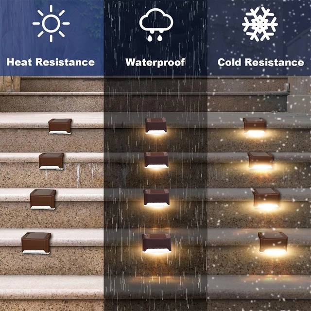 Warm White Solar LED Step Lights 2