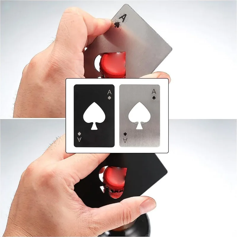 Portable Spades Bottle Opener Poker Shaped Stainless Steel Wine Beer Opener Home Kitchen Tools