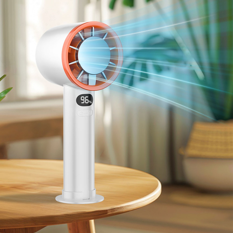 Ice Induced Eddy Current Fan Mini Handheld Fan Adjustable Wind Speed Air Circulators Summer Cooling Fan USB Rechargeable