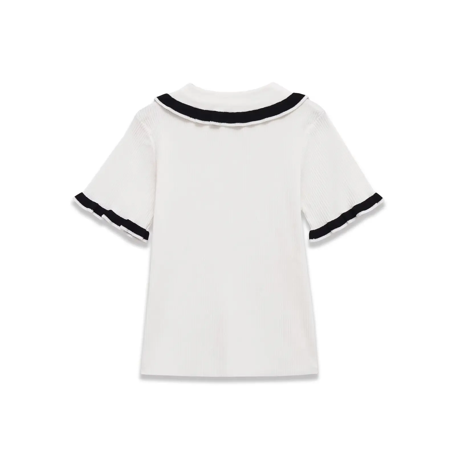 HH Damen 2026 Sommer Neue Mode Kurzarm POLO-Kragen T-Shirt Weiblich Schick Knopfverziert High Street Casual 2-Farben Oberteile – Detail 4