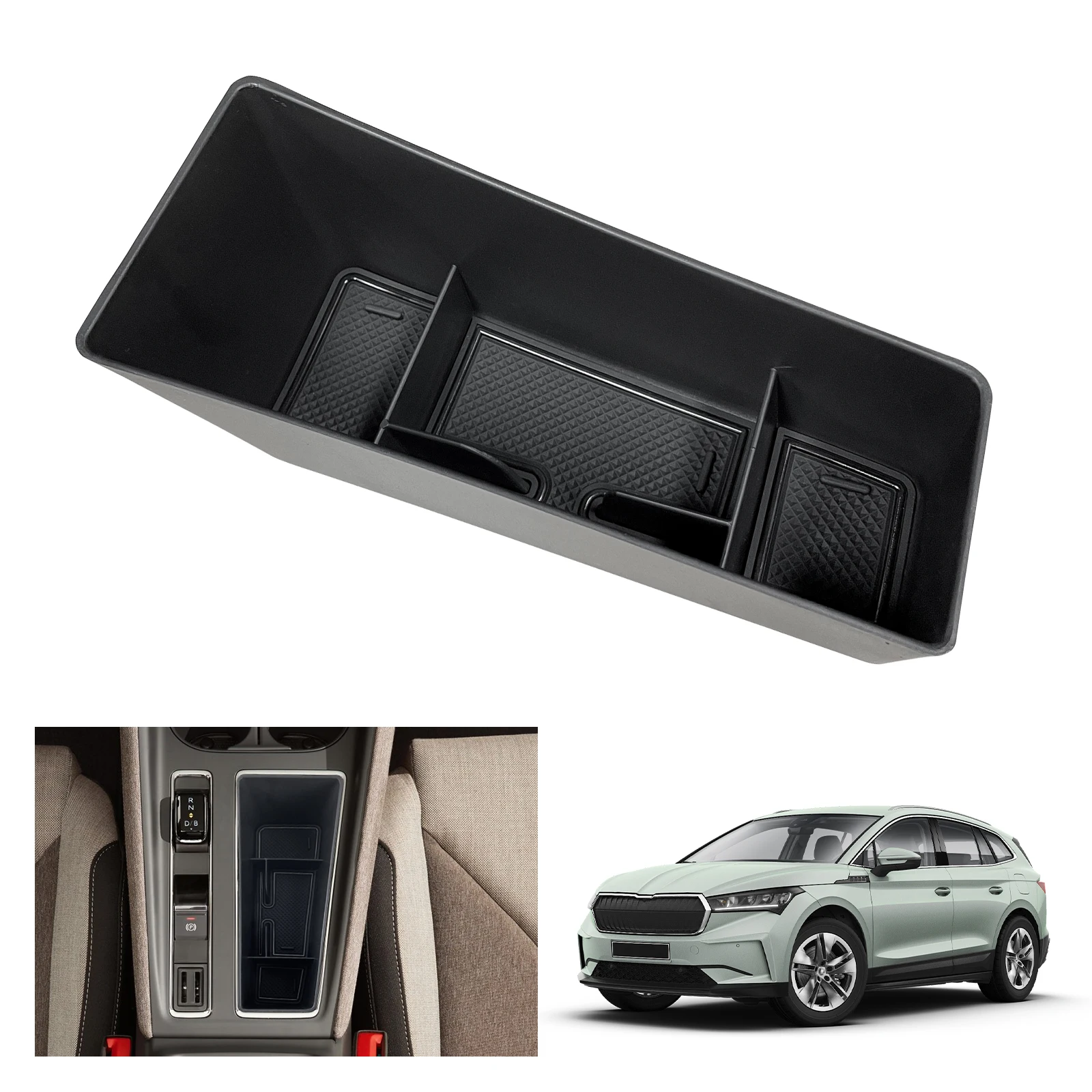 Leather Center Console Armrest Cover For 2020-2022 Hyundai Palisade & Kona - Black, Beige, Grey Or Brown
