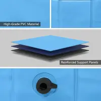 Piscine pliable pour animaux de compagnie, bleue, 31,5 x 31,5 x 7,9 pouces, PVC 5
