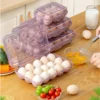 1PC Portable 6/15/24 Grid Egg Storage Box With Lid for Outdoor Picnic, Camping Egg Protector Kitchen Refrigerator Egg Tray Tools 1