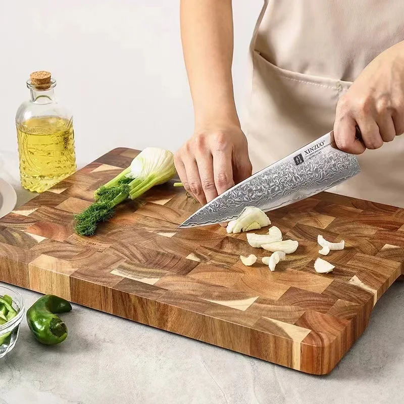 Acacia Wood Cutting Board, Splicing Wood, Solid Wood, Kitchen Accessories, Damp-Proof, Kitchen Tools