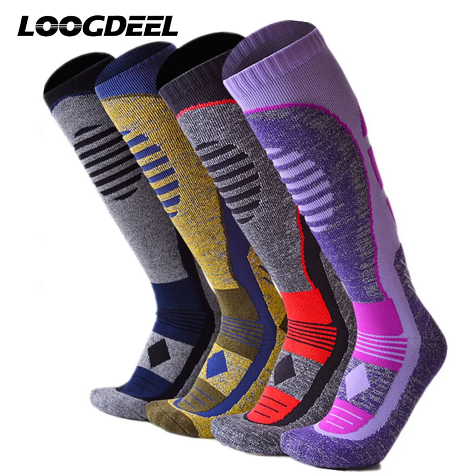 

Loogdeel Winter Mountaineering Skiing Socks Thickening Heightening Men Women Towel Bottom Socks Long Tube Outdoor Ski Socks