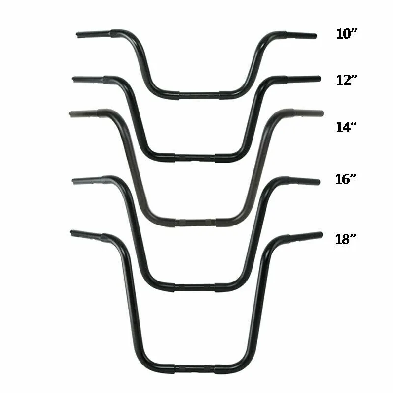 100 Days Free Returns 10" Inch Handlebar Rise Ape Hangers For Harley