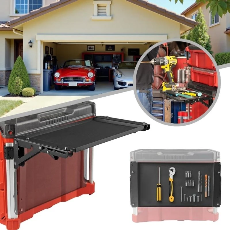 מגש ארגז כלים מתקפל עם משטחים מגנטיים מרחב עבודה הניתנים להרחבה עמידות D2RD