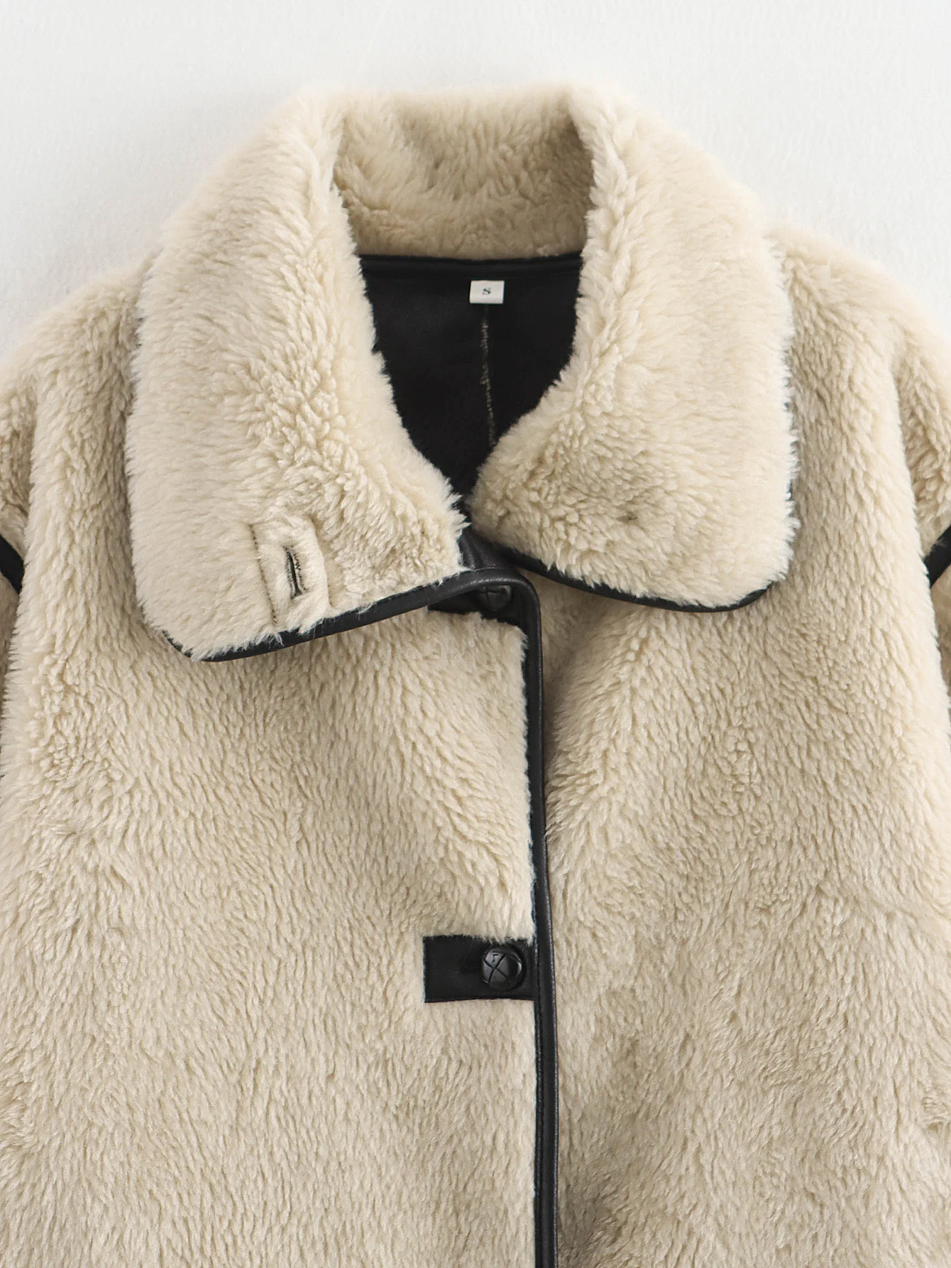 Fleece Jackets Women's Winter Coat inszart Casual Loose Outwear Patchwork 2024 Patchwork With Button Long Sleeve Woman Jackets