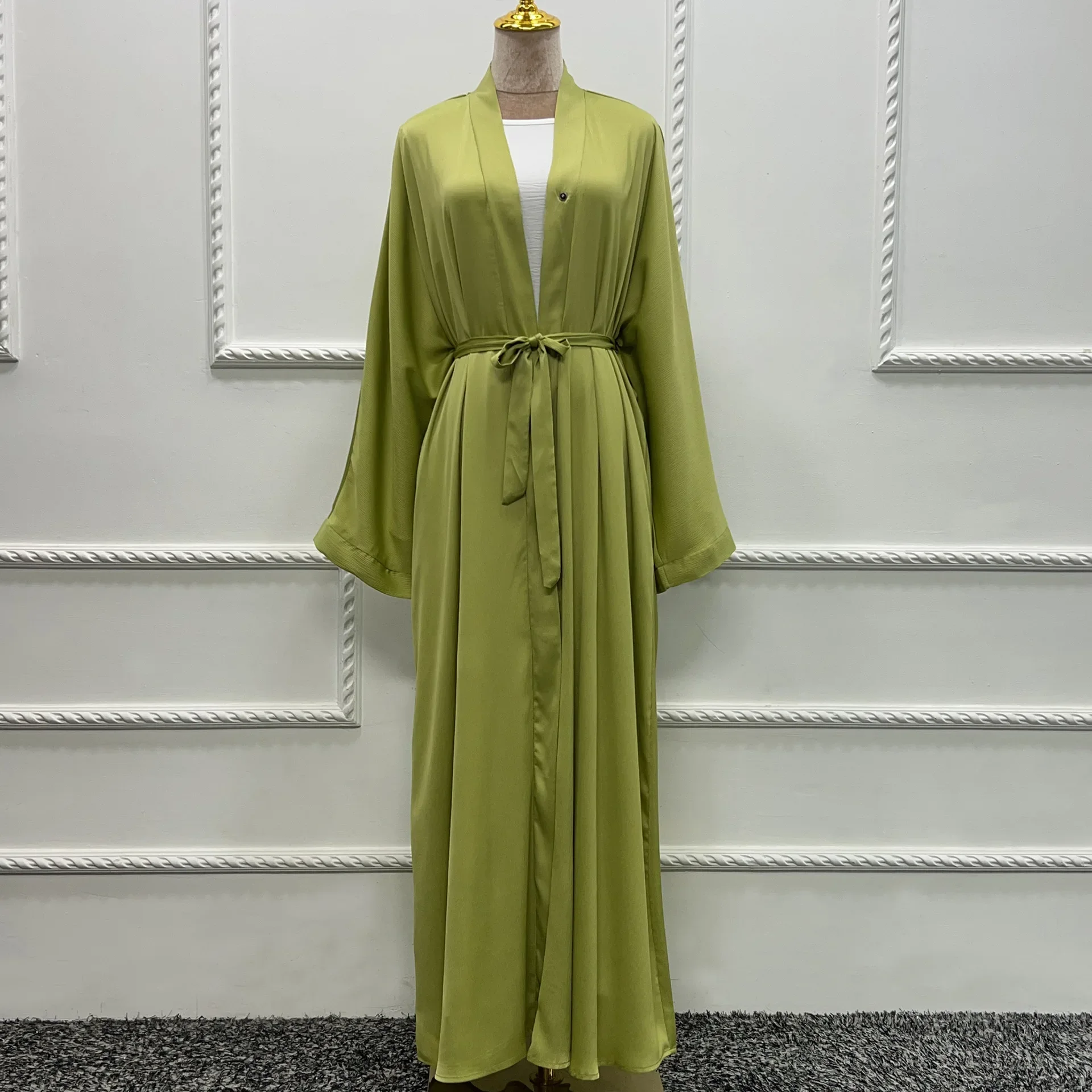Summer Plain Open Abaya Kimono Turkey Crepe Abayas for Women Dubai Islamic Modest Outfit Muslim Long Hijab Dress Eid Kaftan Robe