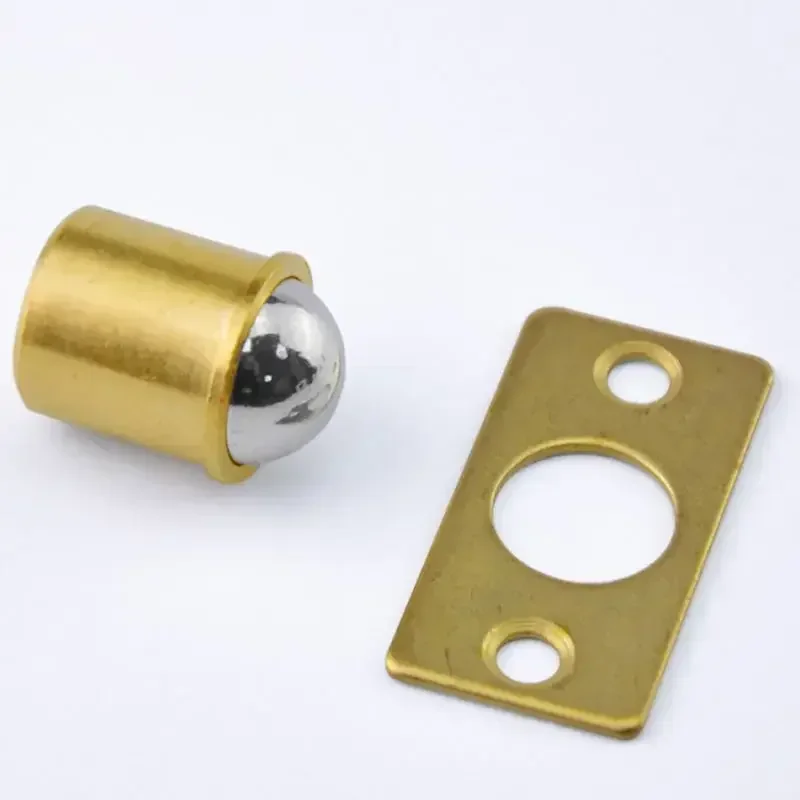 10PCS/Lot Brass Plated Closet Door Drive-in Ball Catch w/ Strike Plate, Ball Catch Door Hardware for Closet, Cabinet, защелка
