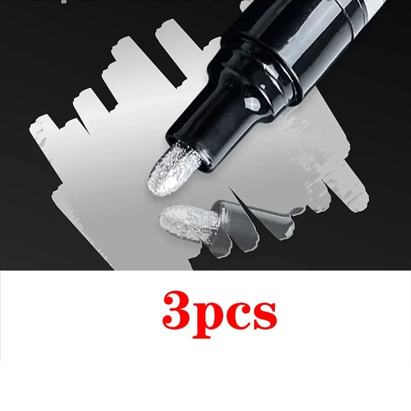 Mirror Chrome Markers Set - Gold & Silver Permanent Reflective Paint Pens for Resin, Metal, Glass, and Plastic Surfaces