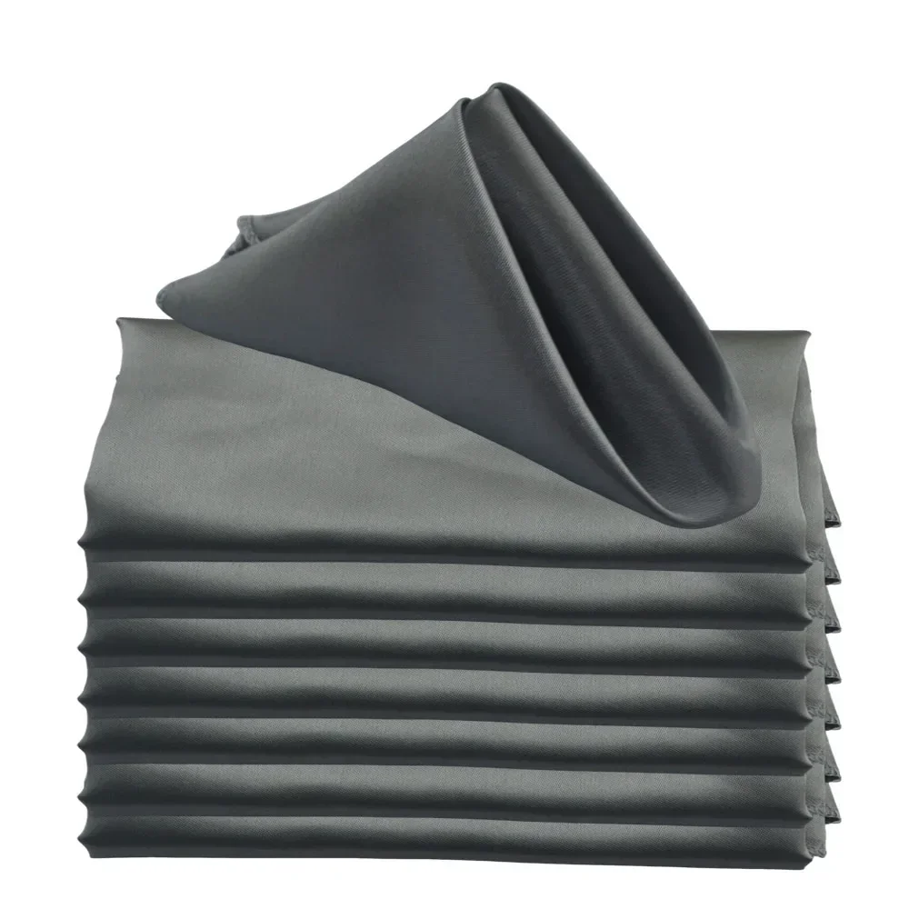 Elegant Satin Square Napkins - 50pcs, 17 Inch, for Weddings, Holidays, and Special Events