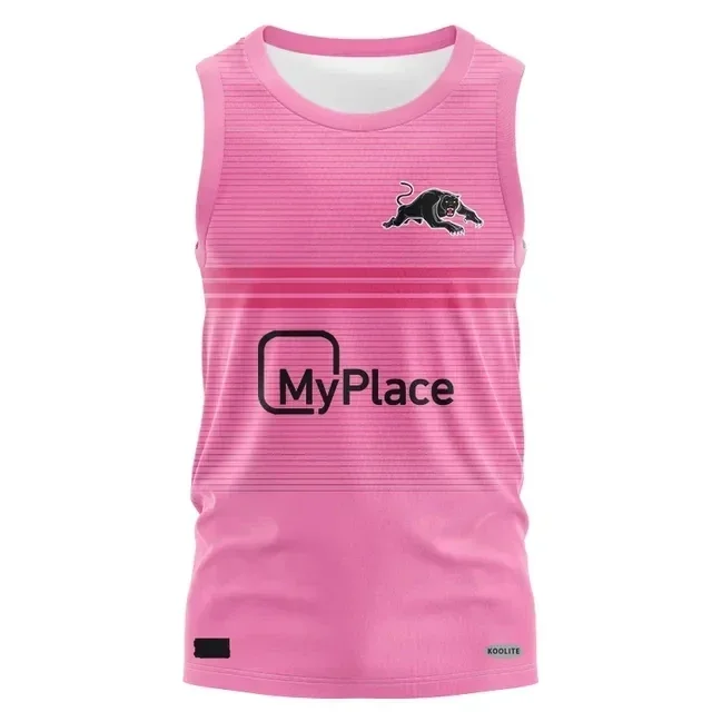 thumbnail image 1 of Camiseta de rugby de local/visitante/entrenamiento/sin mangas de Penrith Panthers 2024 - Talla para hombre: S-XXXL (nombre y número personalizados impresos), 1 of 4