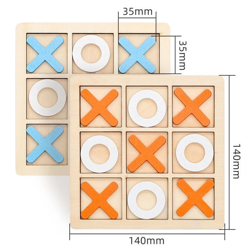 Mini de madeira tic-tac-toe pai-criança interação jogo de tabuleiro de  lazer engraçado desenvolvendo brinquedos educativos inteligentes presente  das