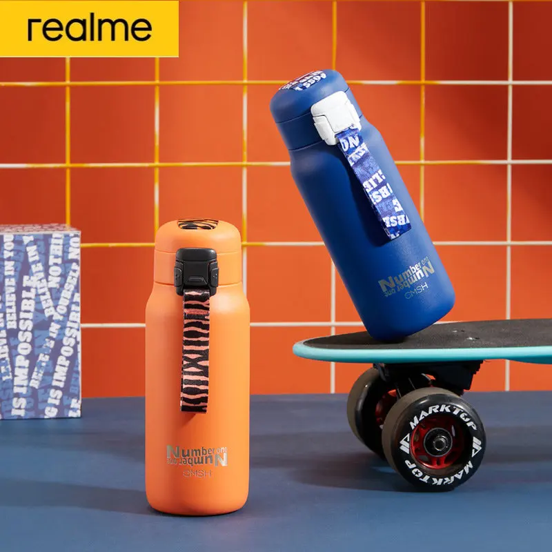 

realme Thermal Water Bottle Life 304 Stainless Steel Water Bottle Student Thermos Flask Water Bottle Keeps Cold And Heat