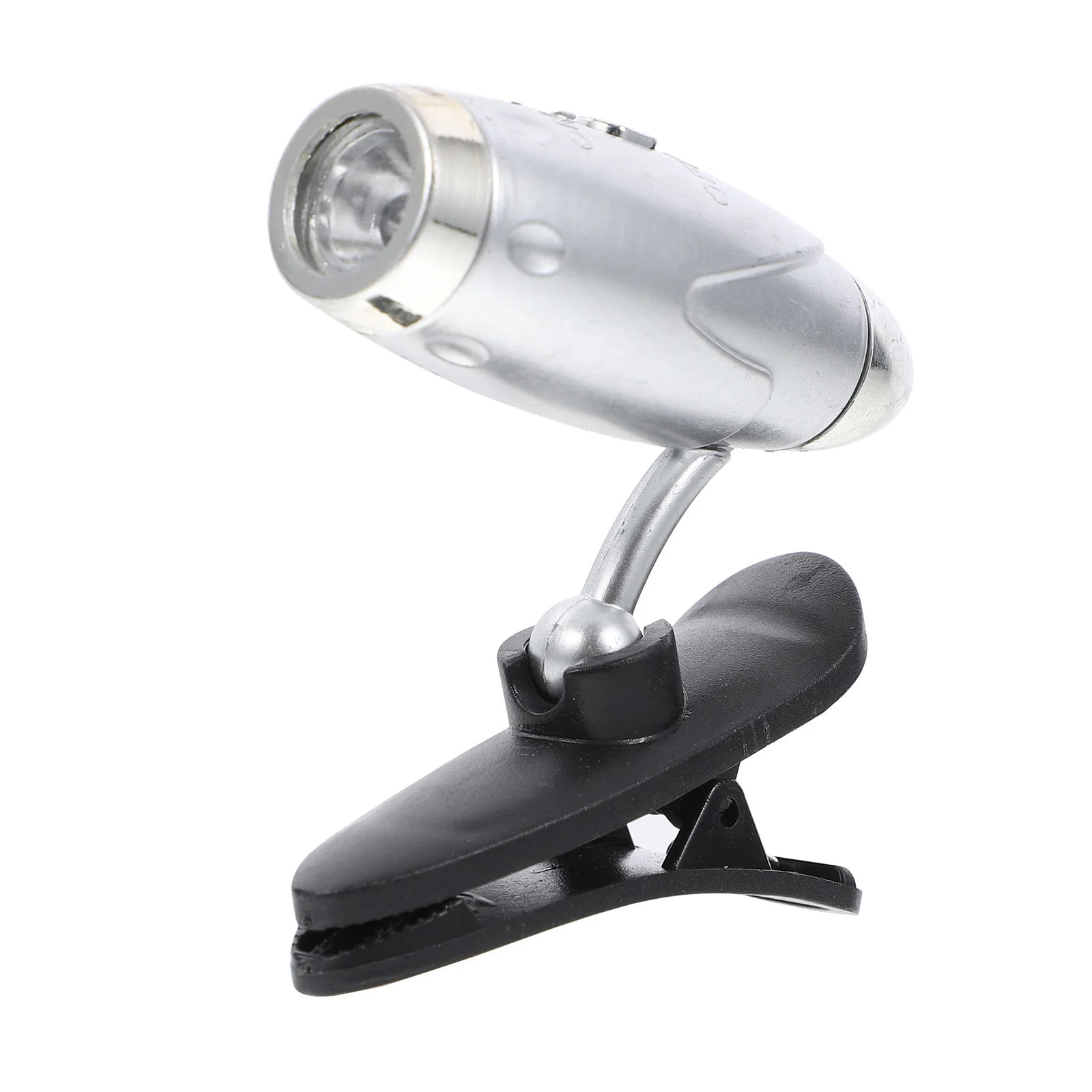 

LED Light Mini Clip on Book Lamp Adjustable Reading Book LED Light (Silver)